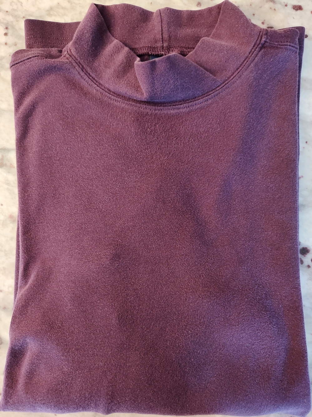Men's Mock Turtleneck Neck Top - Plum